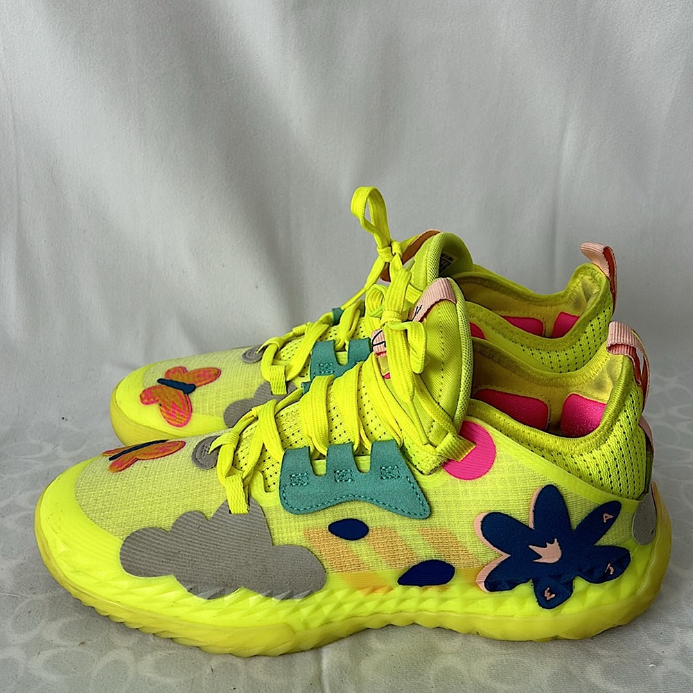 Adidas Men’s Yellow Vol 5 James Harden Boost Basketball Shoes Sneakers **Sz 9** - Picture 4 of 8